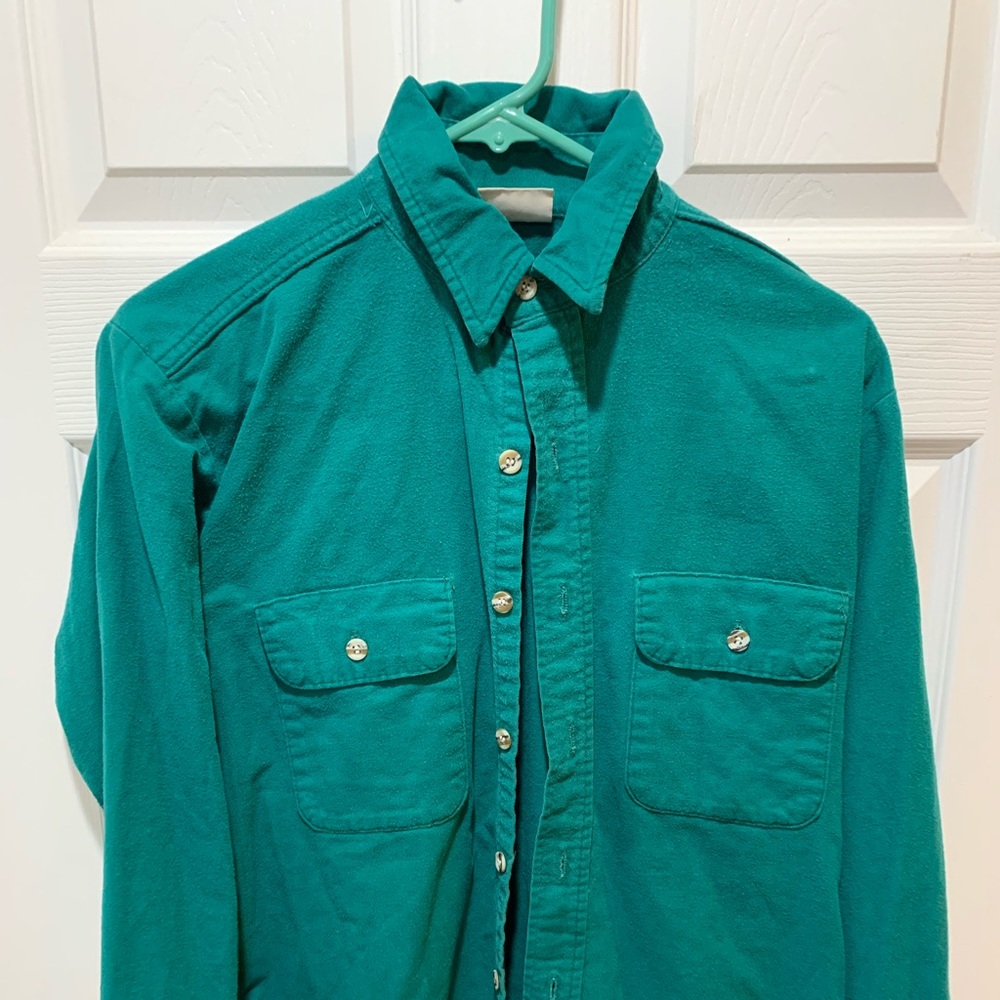 Vintage green button up